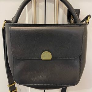Madewell black leather crossbody
